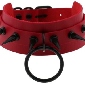 Collier à pointes Strobo Lish Rouge