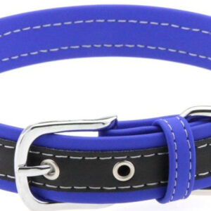 Collier Bicolore Simili Constrated Bleu Foncé