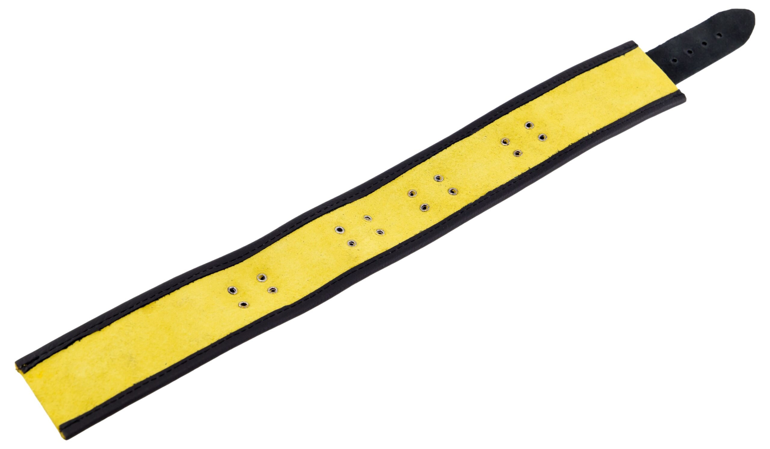 Collier en cuir 3 Anneaux D Jaune-Noir – Image 7