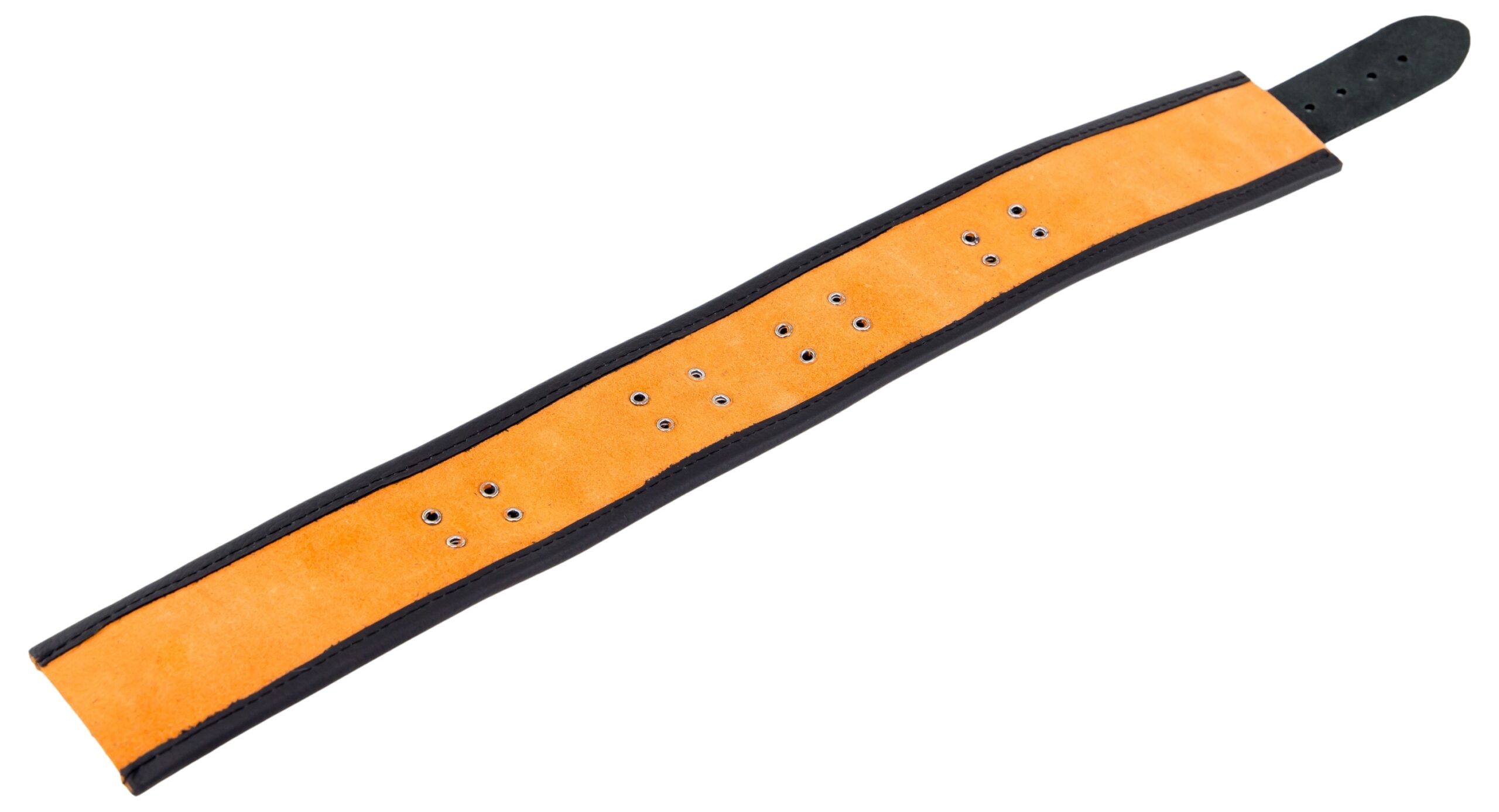 Collier en cuir 3 Anneaux D Orange-Noir – Image 6