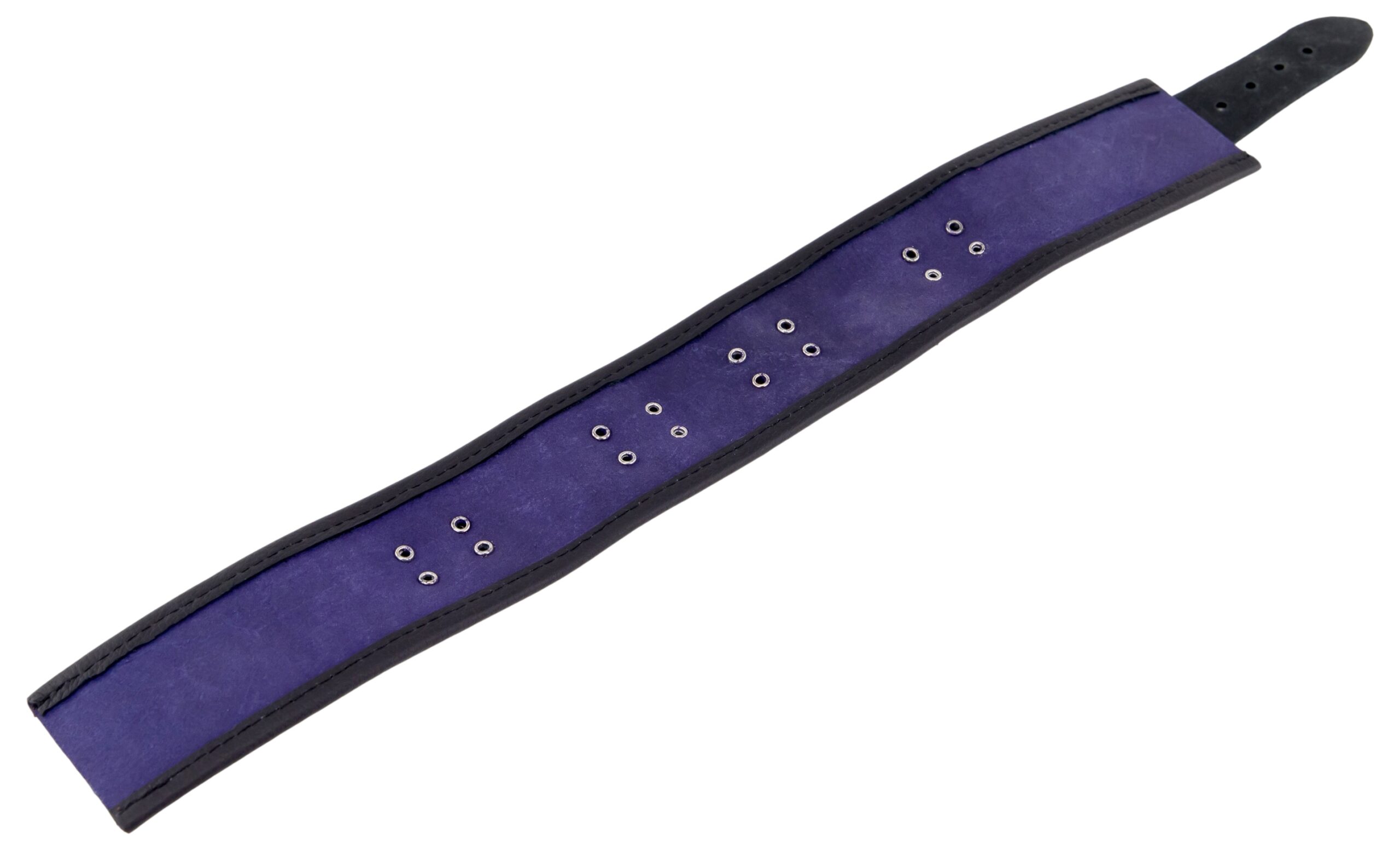 Collier en cuir 3 Anneaux D Violet-Noir – Image 7