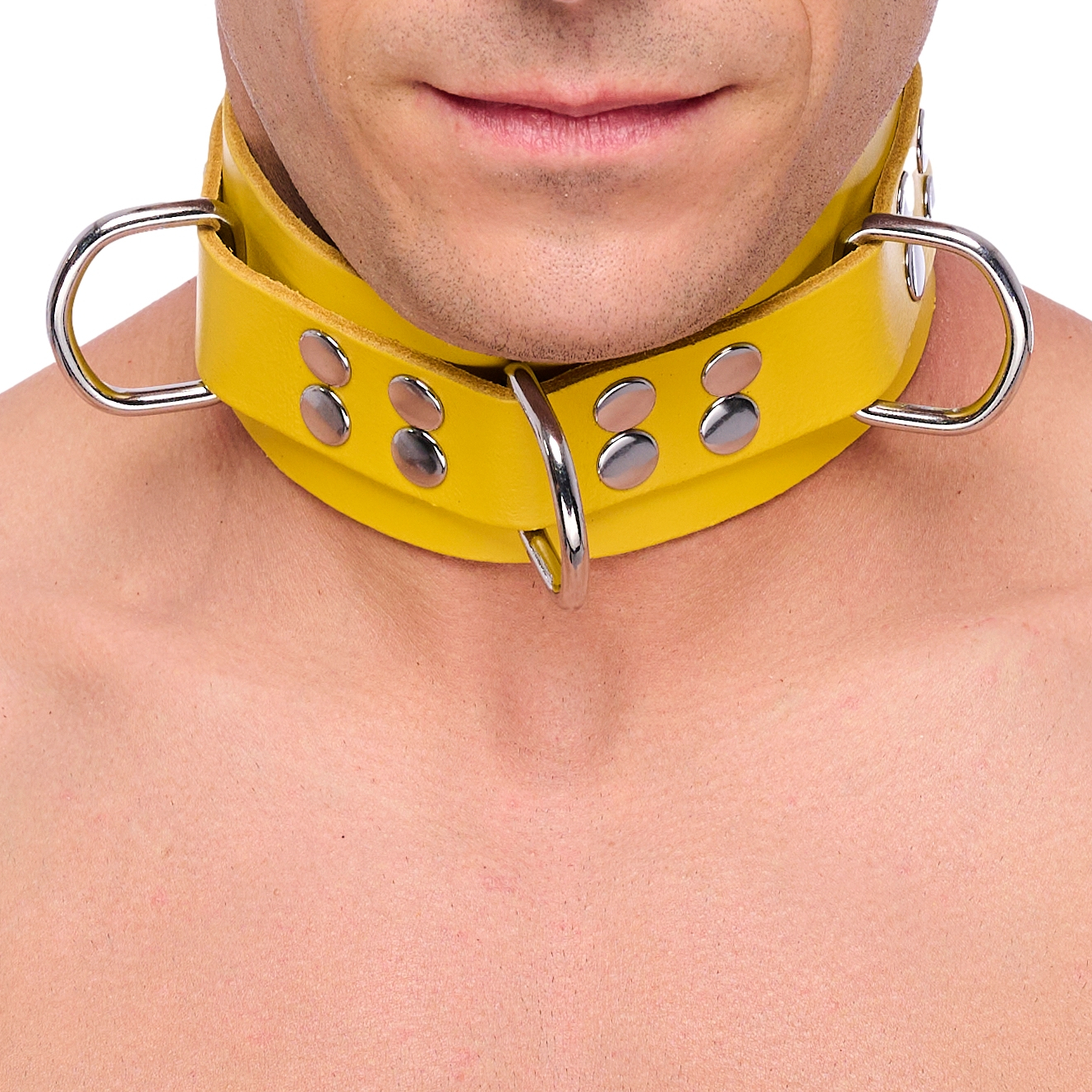 Collier en cuir Ultra Jaune – Image 2