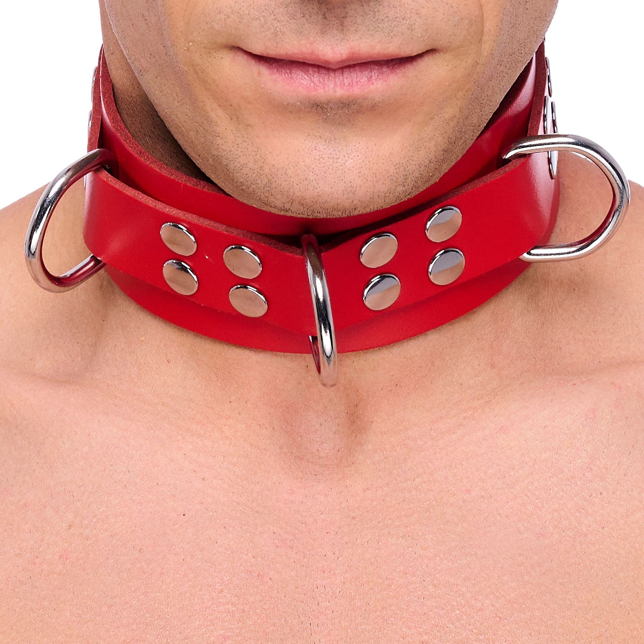 Collier en cuir Ultra Rouge – Image 2