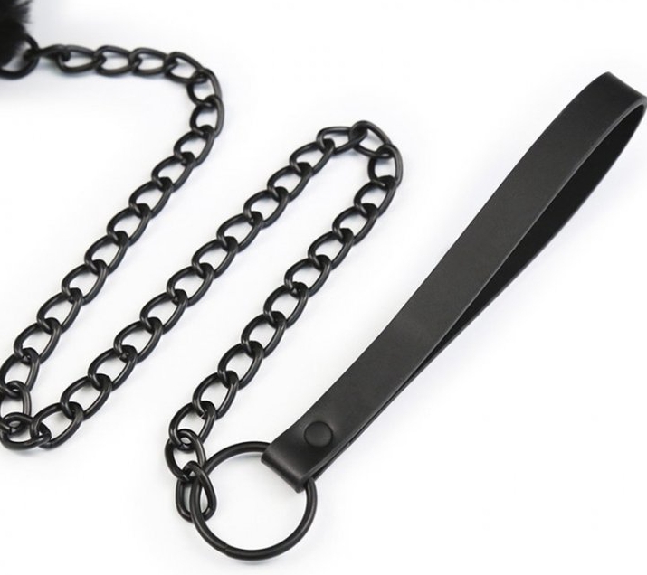 Collier et Laisse Ball Top Noir – Image 2