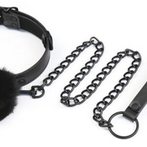 Collier et Laisse Ball Top Noir