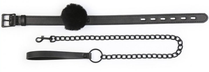 Collier et Laisse Ball Top Noir – Image 5