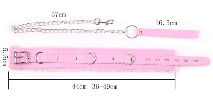 Collier et Laisse Fur Rose – Image 2