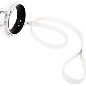 Collier et Laisse Lighty Blanc