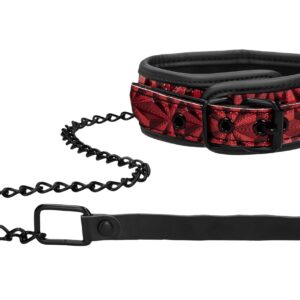 Collier et Laisse Luxury Rouge