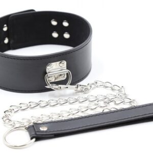 Collier et Laisse Pin Lock Noir