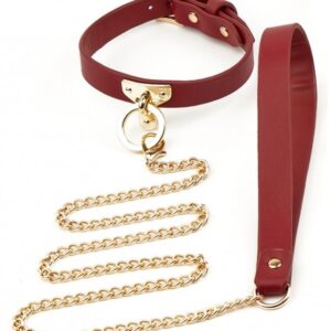 Collier et Laisse Sclave Rouge