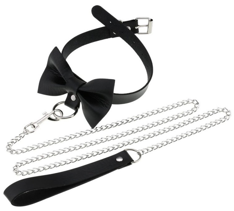 Collier Laisse Bowy Slave Noir – Image 2
