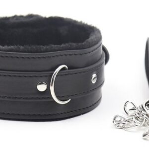 Collier Laisse Fur Noir