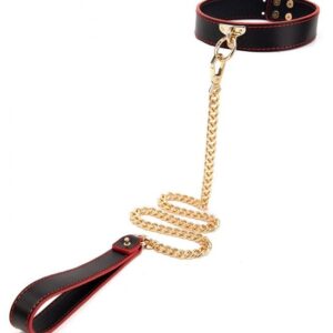 Collier Laisse Maestro Noir et Rouge