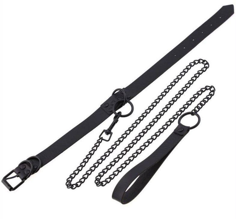 Collier-Laisse Punk Noir – Image 2