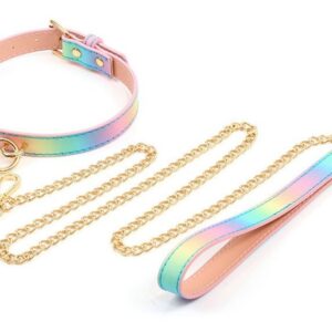 Collier-laisse Sm Laser Rose