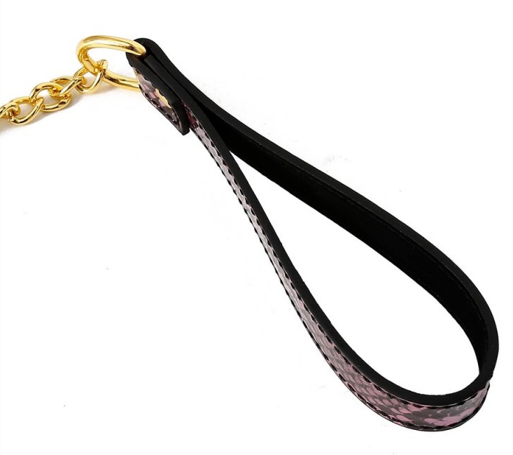 Collier-Laisse Snakine Noir-Rose – Image 5