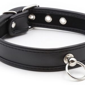 Collier O Ring Simili Noir