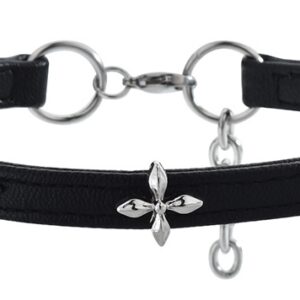 Collier Ras de cou fin Cross Flow Noir