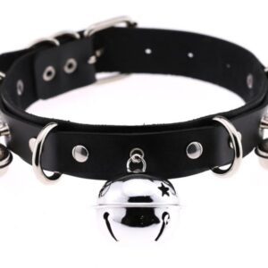 Collier sexy avec Grelots Noir