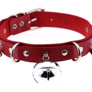 Collier sexy avec Grelots Rouge