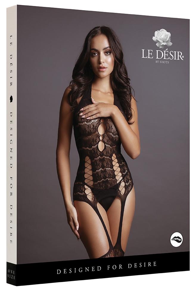 Combi sexy Lace Suspender Noir – Image 3