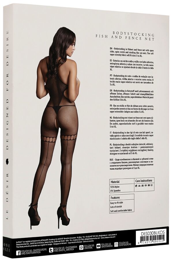 Combi sexy Net High Neck Noir – Image 4