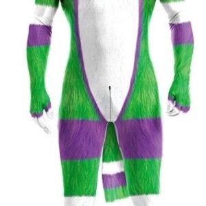 Combinaison Cosplay Cartoon Blanc-Vert-Violet