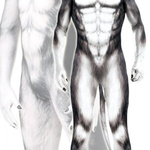 Combinaison Cosplay Chien Husky Gris