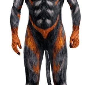 Combinaison Cosplay Loup sexy Wolf Man Noir-Feu