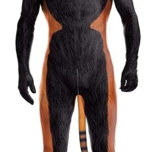 Combinaison Cosplay Panda Roux Raccoon Noir-Orange