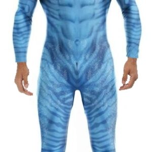 Combinaison Cosplay Sous les mers Fish Bleue