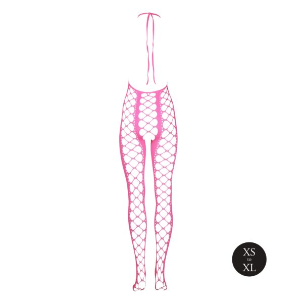 Combinaison Filet et Dos nu Rose Fluo – Image 7