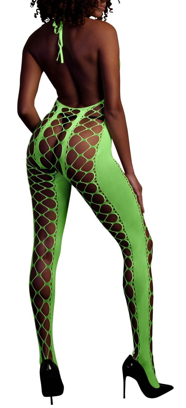 Combinaison Filet et Dos nu Vert Fluo – Image 2