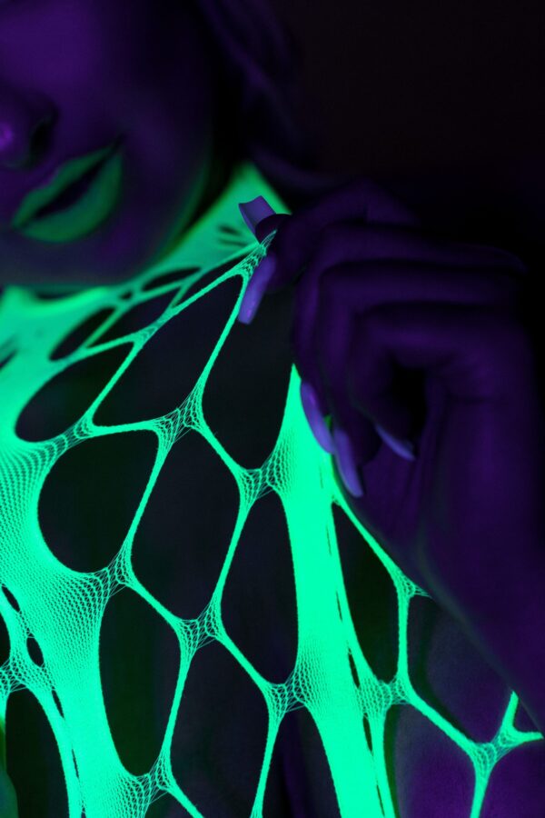 Combinaison Filet et Dos nu Vert Fluo – Image 11