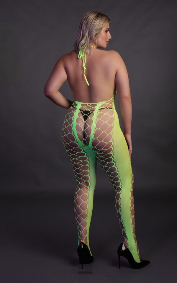 Combinaison Filet et Dos nu Vert Fluo – Image 13
