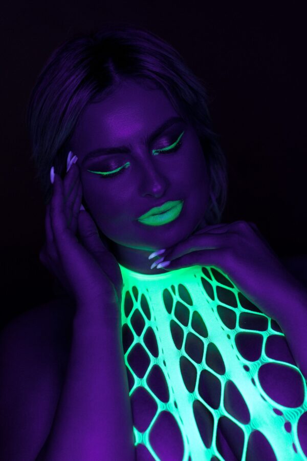 Combinaison Filet et Dos nu Vert Fluo – Image 14
