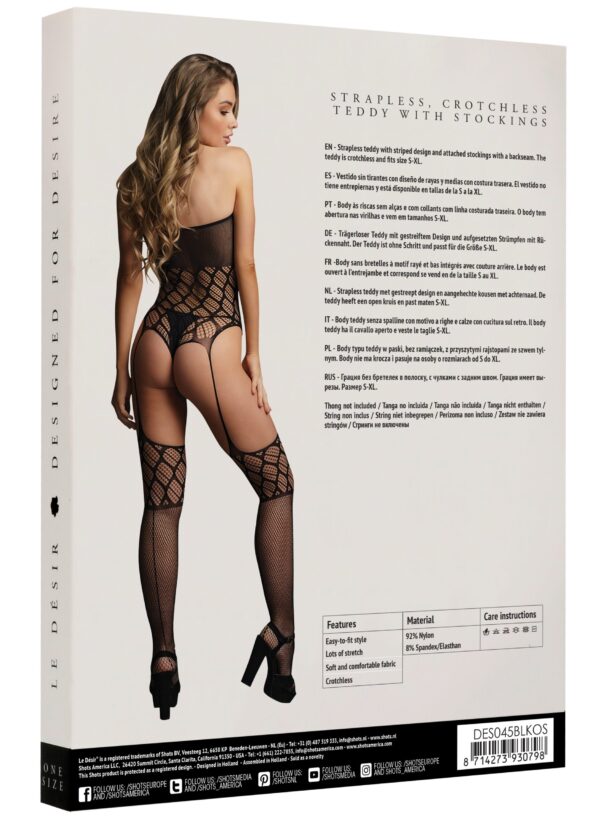Combinaison ouverte Lily Rose - Noir – Image 4
