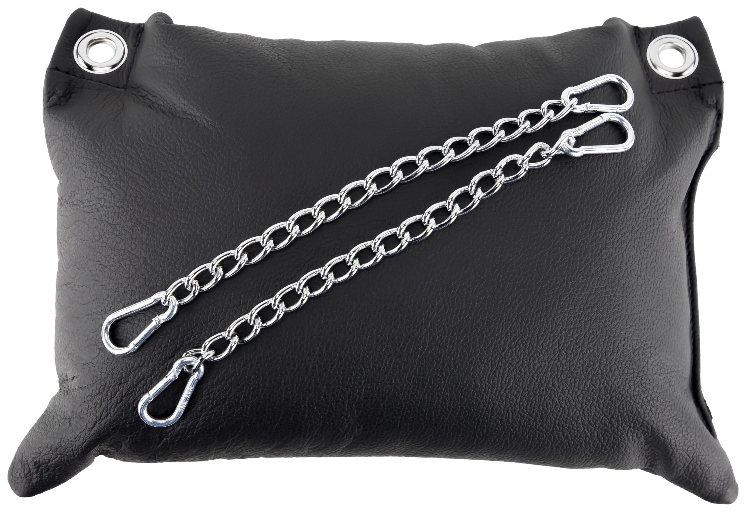 Coussin en cuir 23 x 32cm + Chaînes Noir – Image 2