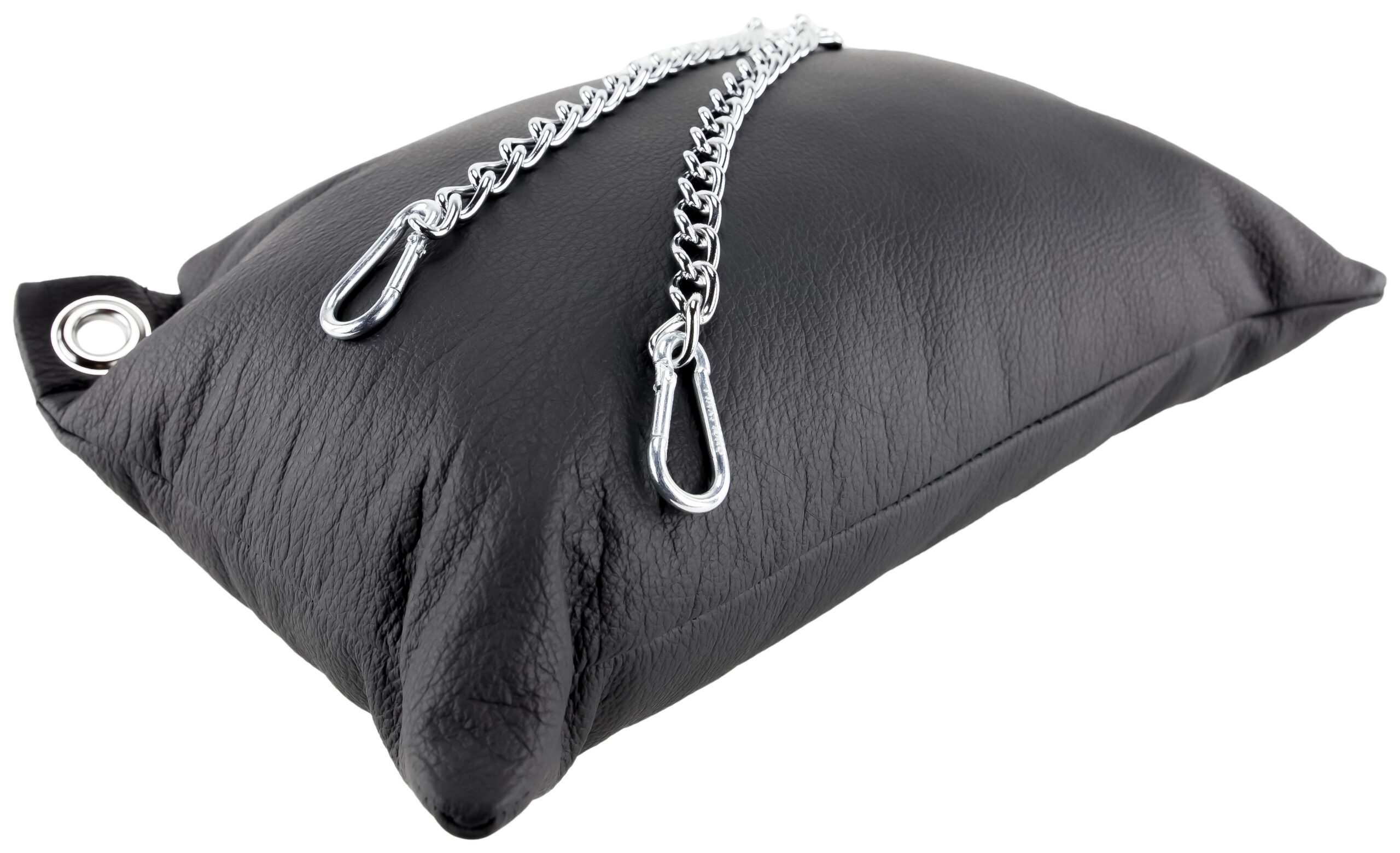 Coussin en cuir 23 x 32cm + Chaînes Noir – Image 4