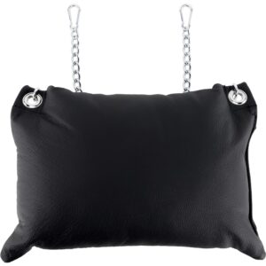 Coussin en cuir 23 x 32cm + Chaînes Noir