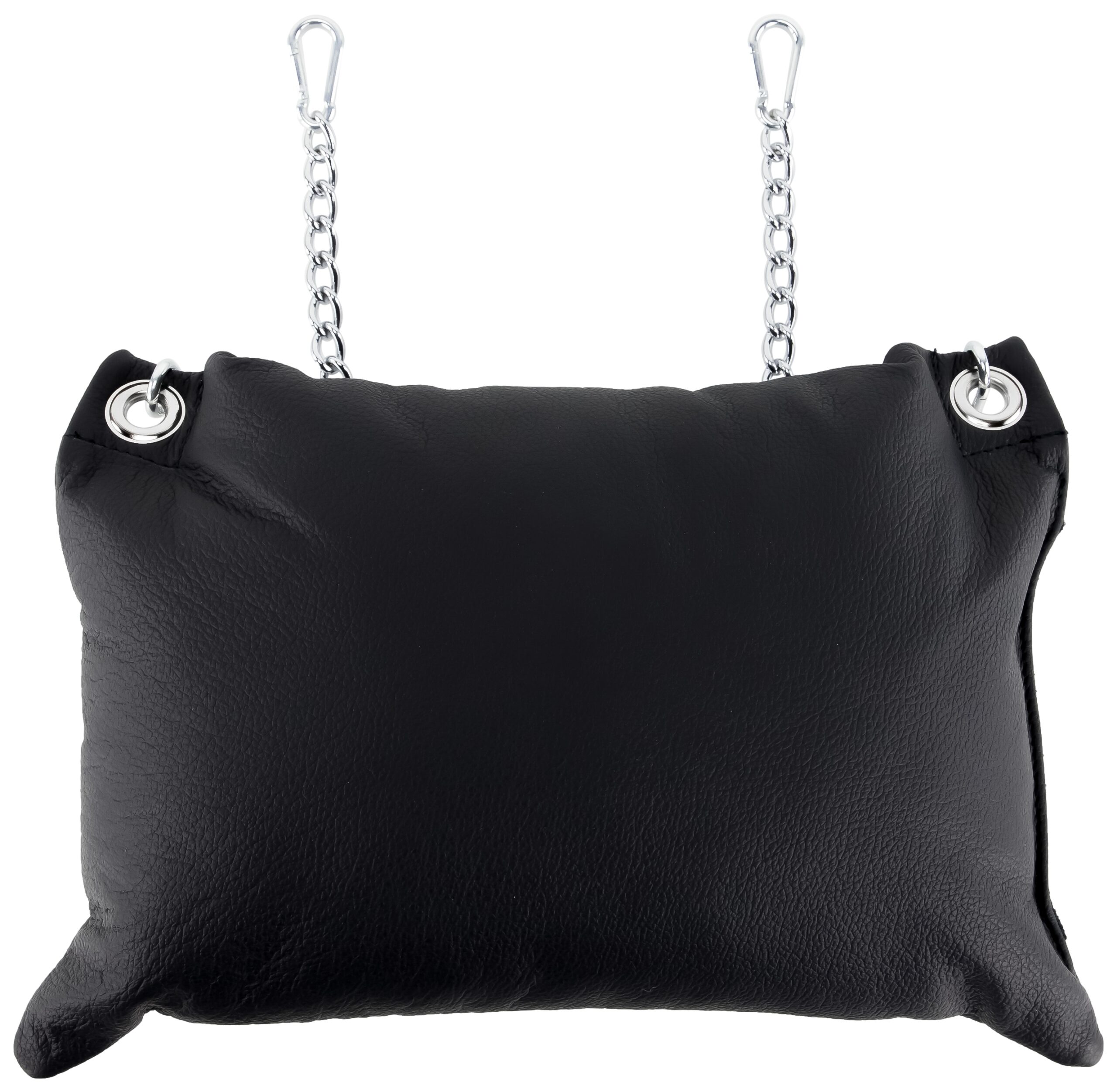 Coussin en cuir 23 x 32cm + Chaînes Noir