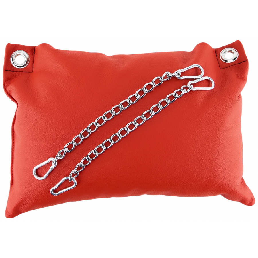 Coussin en cuir 23 x 32cm + Chaînes Rouge – Image 4