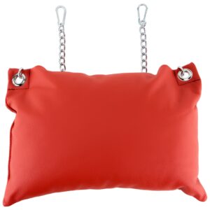 Coussin en cuir 23 x 32cm + Chaînes Rouge