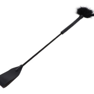Cravache et Plumeau Tick Whip 56cm Noir