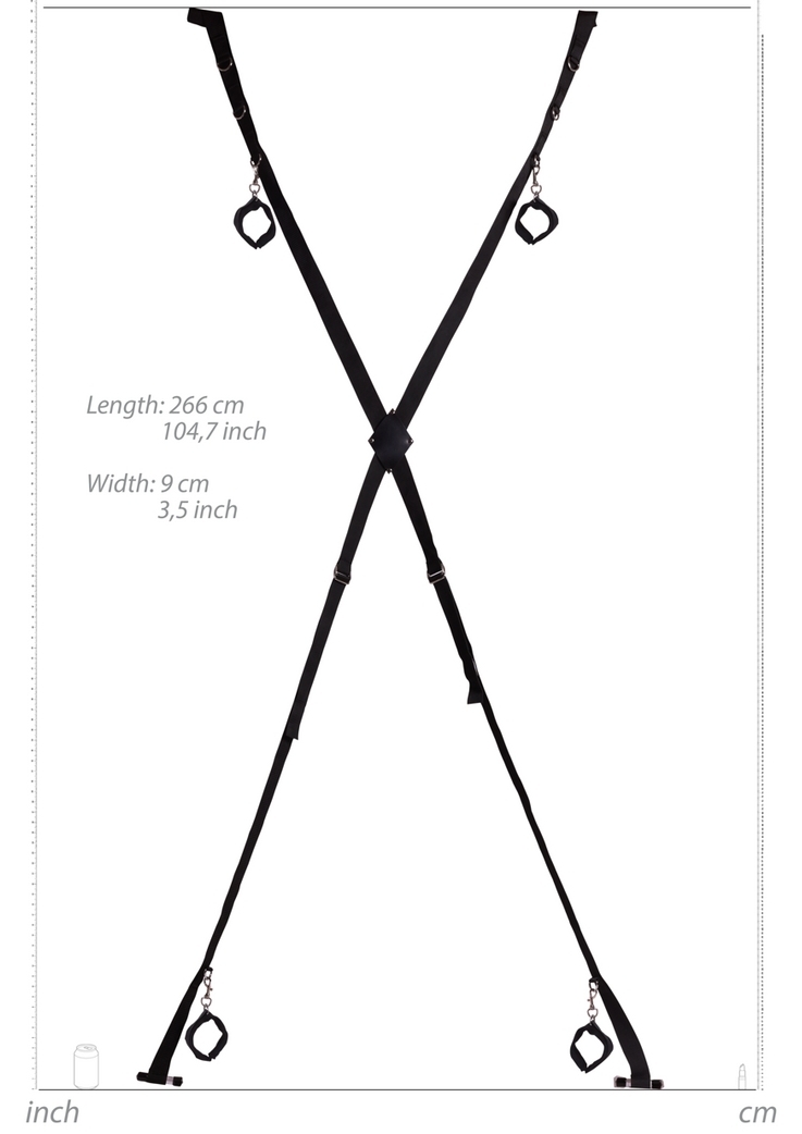 Croix de bondage pour porte Blackcross Noire – Image 7