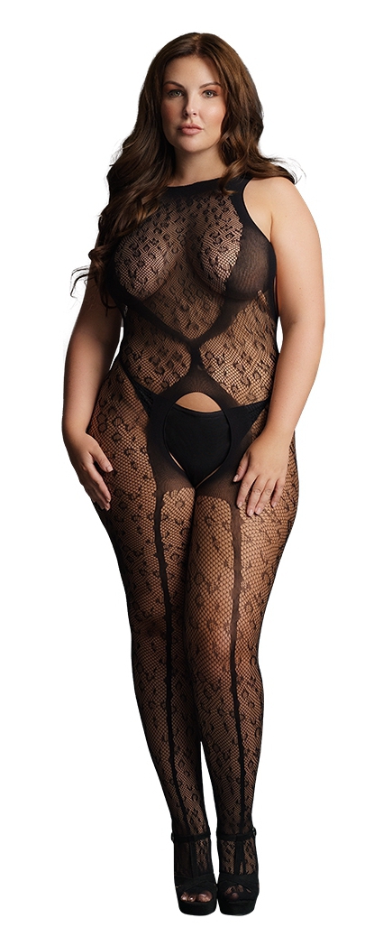 Combinaison CROTCHLESS LEOPARD Noire – Image 3