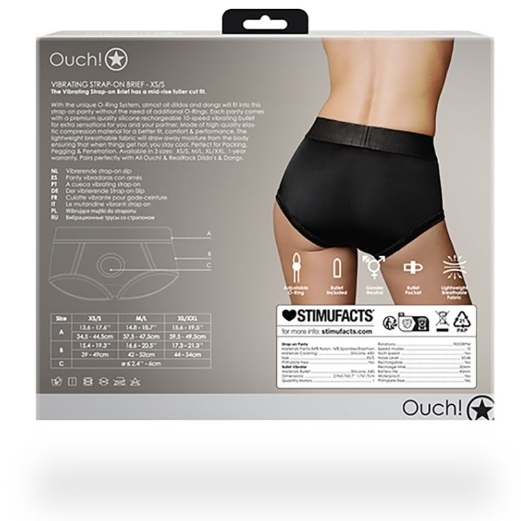 Culotte vibrante Strap-On Brief Noire – Image 4