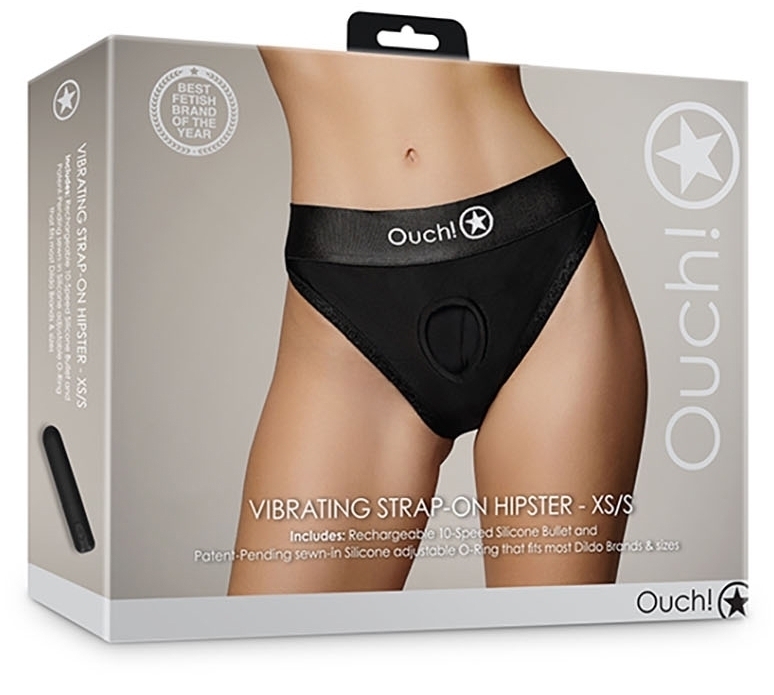 Culotte vibrante Strap-On Hipster Noire – Image 2