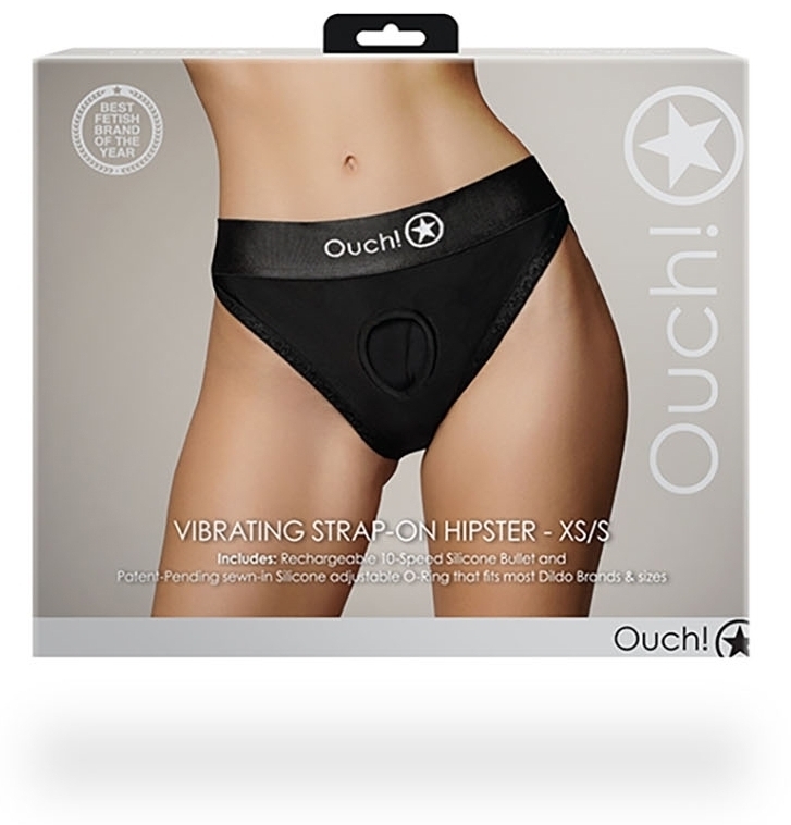 Culotte vibrante Strap-On Hipster Noire – Image 3